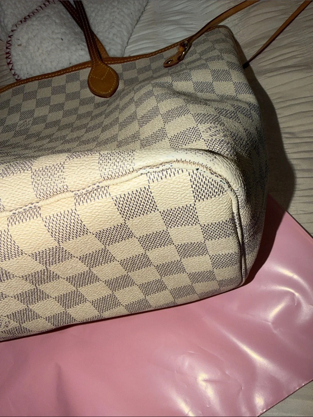 Louis Vuitton Damier Azur Rose Ballerine MM neverfull tote - Picture 15 of 17